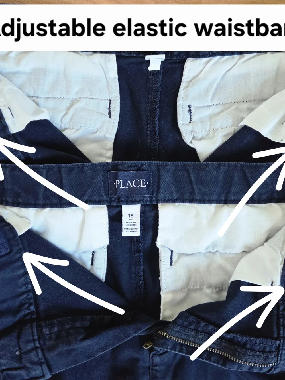 2-Piece, Boys Size 16, Uniforms Shorts, by Children's Place in Navy Blue
